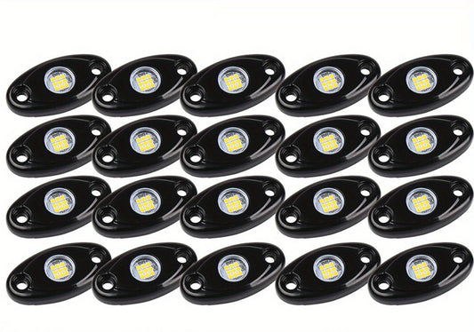 24pcs LED Pure White Rock Lights