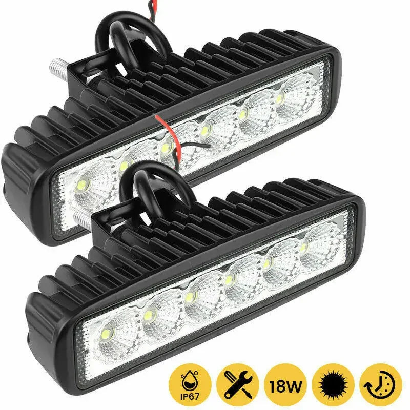 2PCS 18w 6 LED Work Light