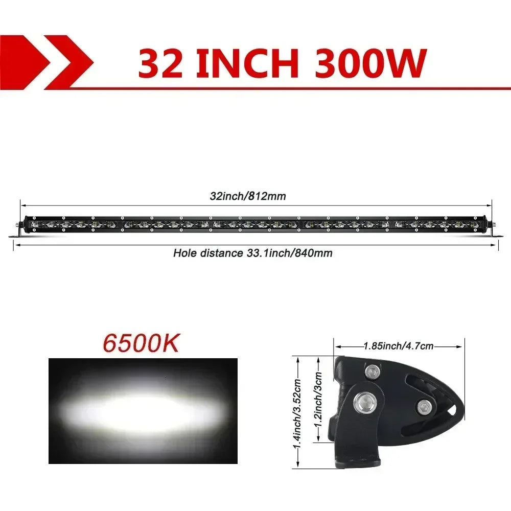 6D Ultra Strip LED Light Bar 8" 14" 20" inch