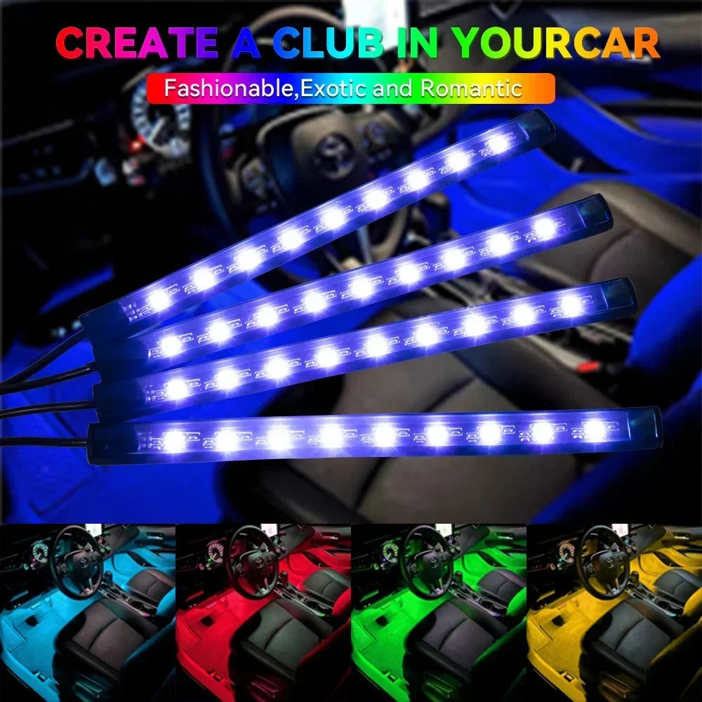 Neon Car Interior Ambient Foot Lighting