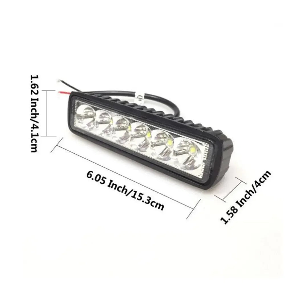 2PCS 18w 6 LED Work Light